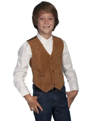 Scully Bourbon Boar Suede Kids Vest