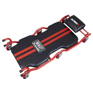 Sealey Deluxe Steel Creeper with 6 Wheels & Headrest - B