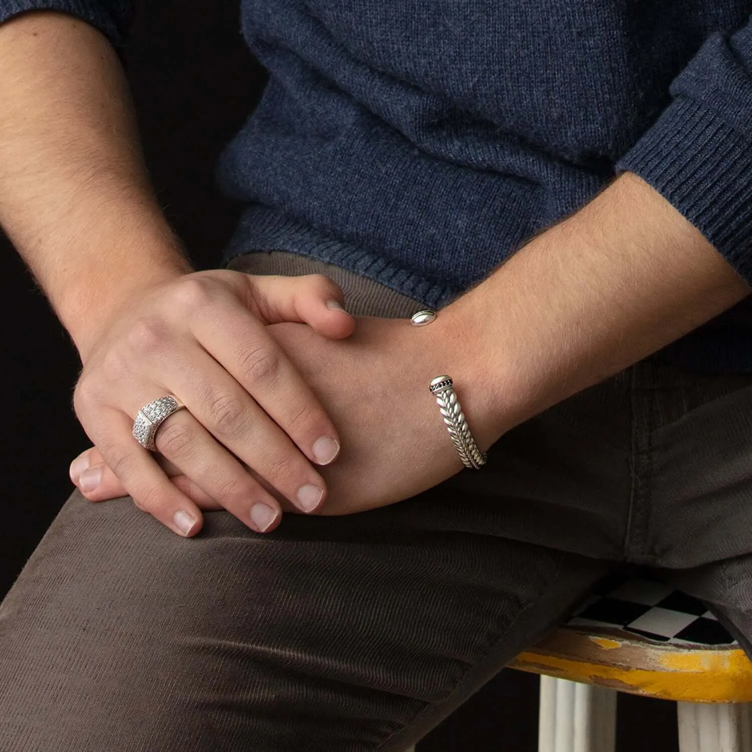 Silver & Sapphire Champion Ring