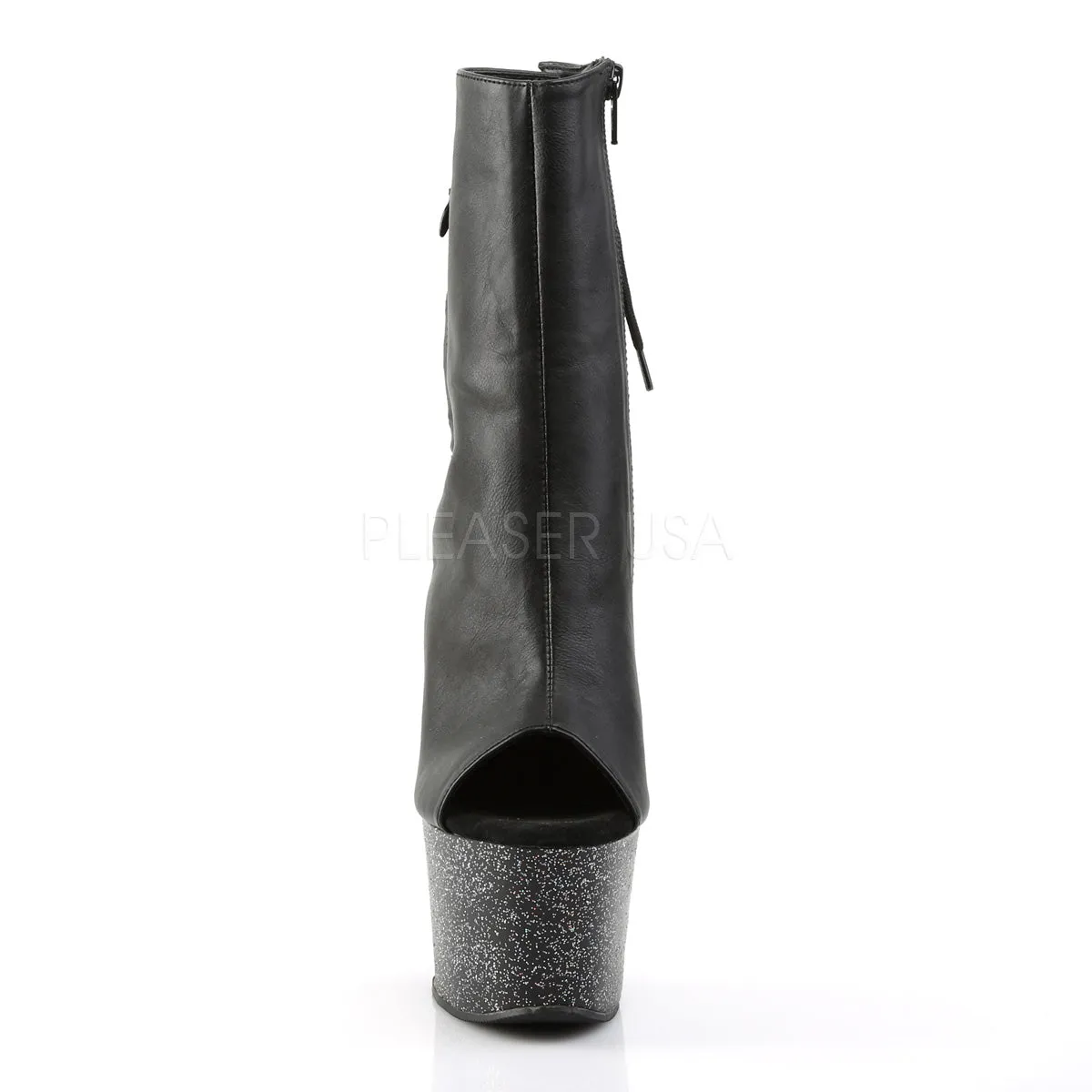 SKY-1018MG  Black Faux Leather/Black Matte