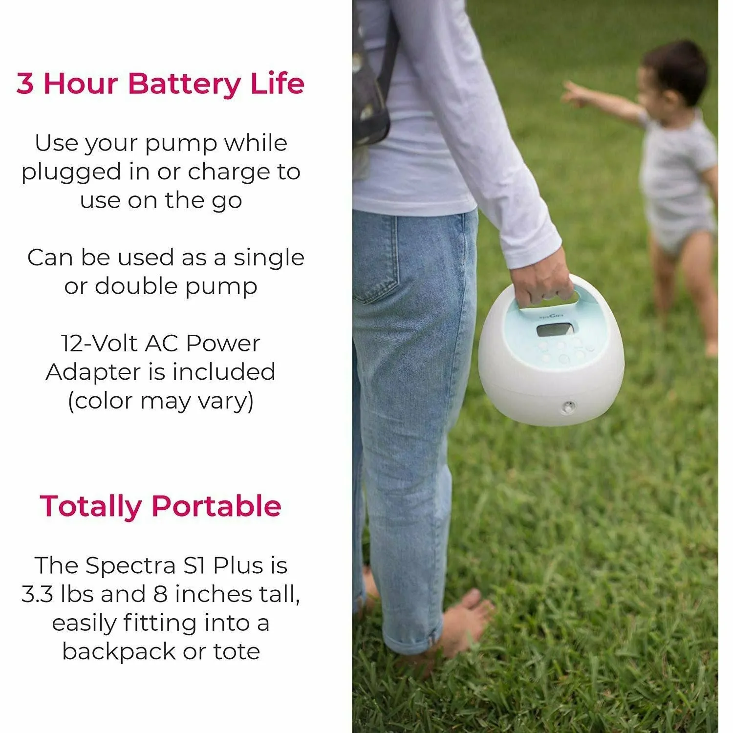Spectra S1 Hospital Grade Double Electric Breast Pump With Rechargeable Battery