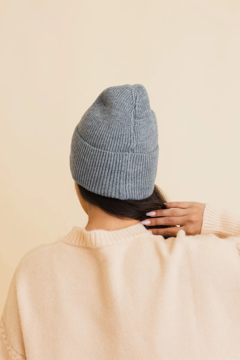 Square Sparkle Smiles Ribbed Beanie- 5 colors