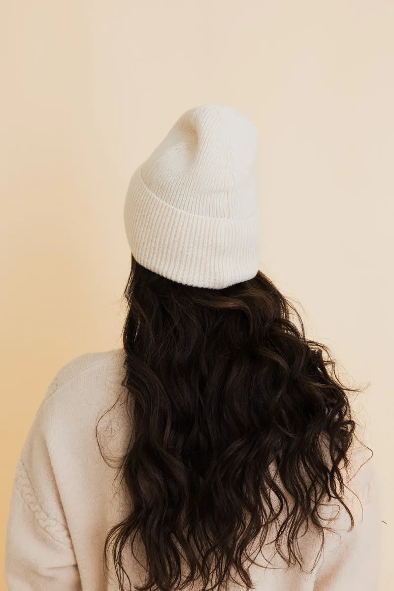 Square Sparkle Smiles Ribbed Beanie- 5 colors