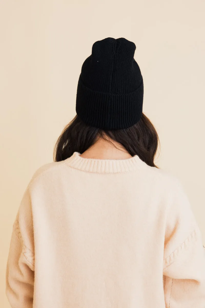 Square Sparkle Smiles Ribbed Beanie- 5 colors