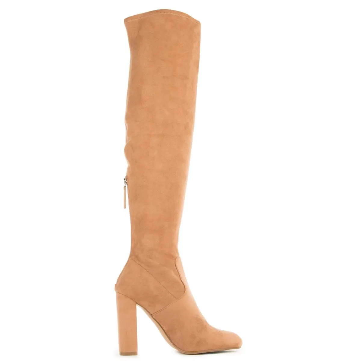Steve Madden for Women: Emotions Camel Thigh High Heeled Boots