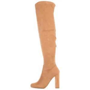 Steve Madden for Women: Emotions Camel Thigh High Heeled Boots