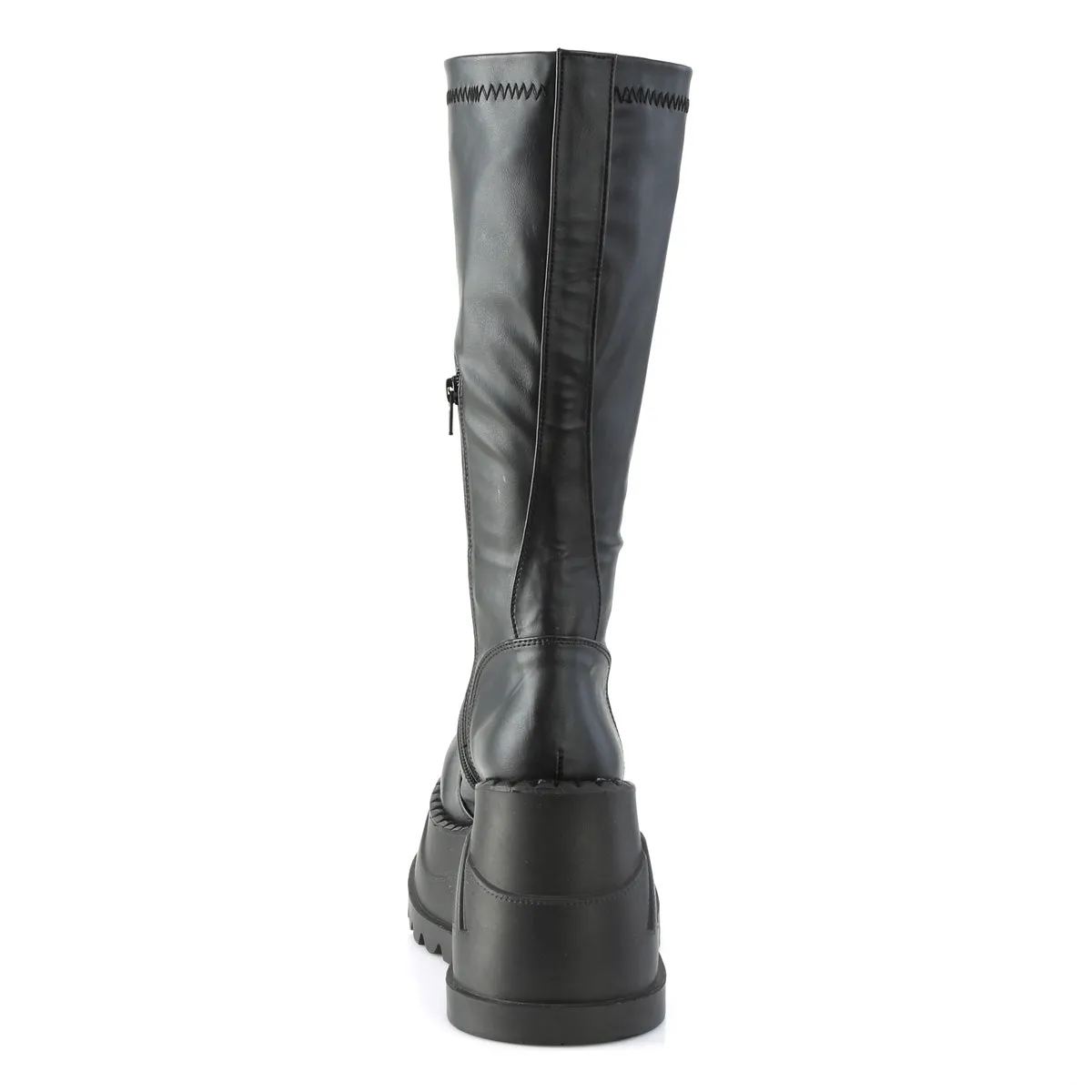 STOMP-200  Black Stretch Vegan Leather