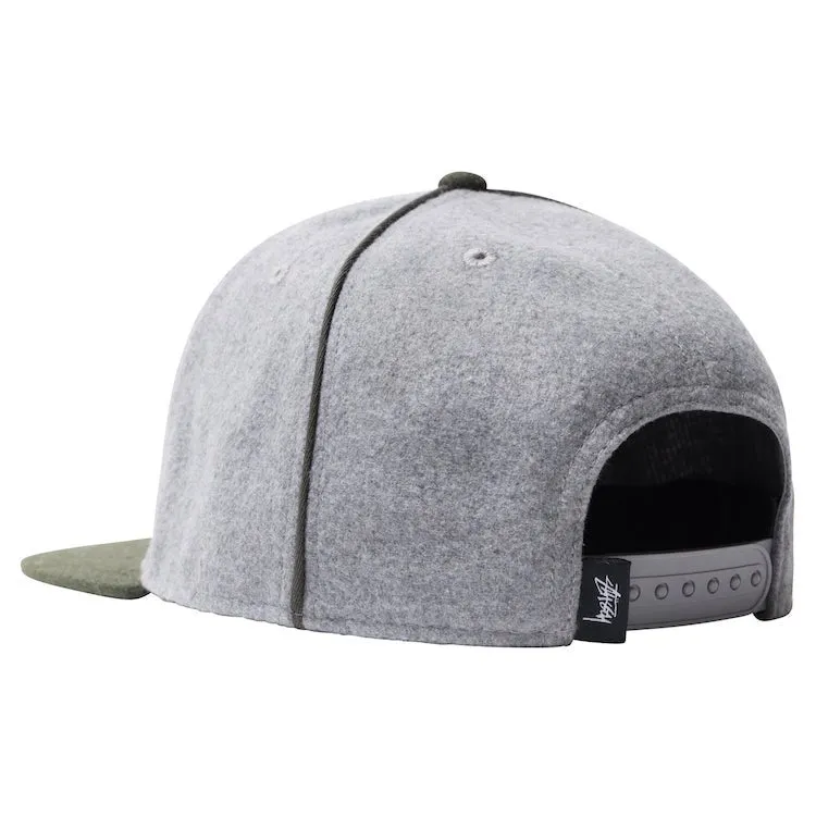Stussy Melton Piped Arch Cap Heather Grey