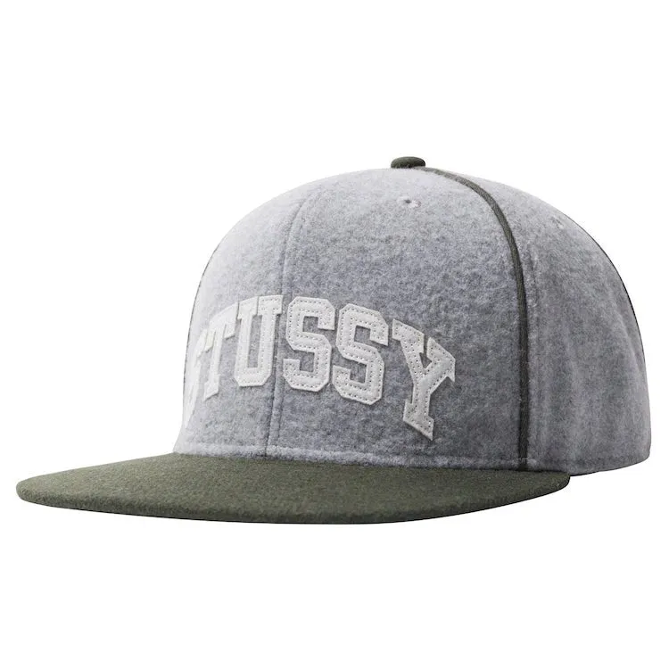Stussy Melton Piped Arch Cap Heather Grey