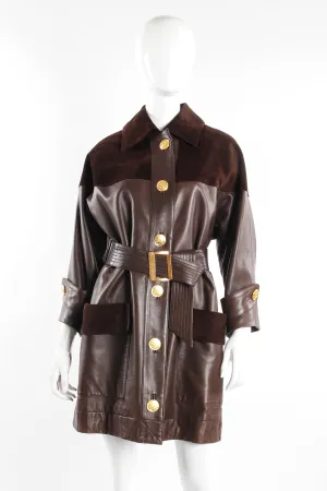 Suede & Leather Trench Coat