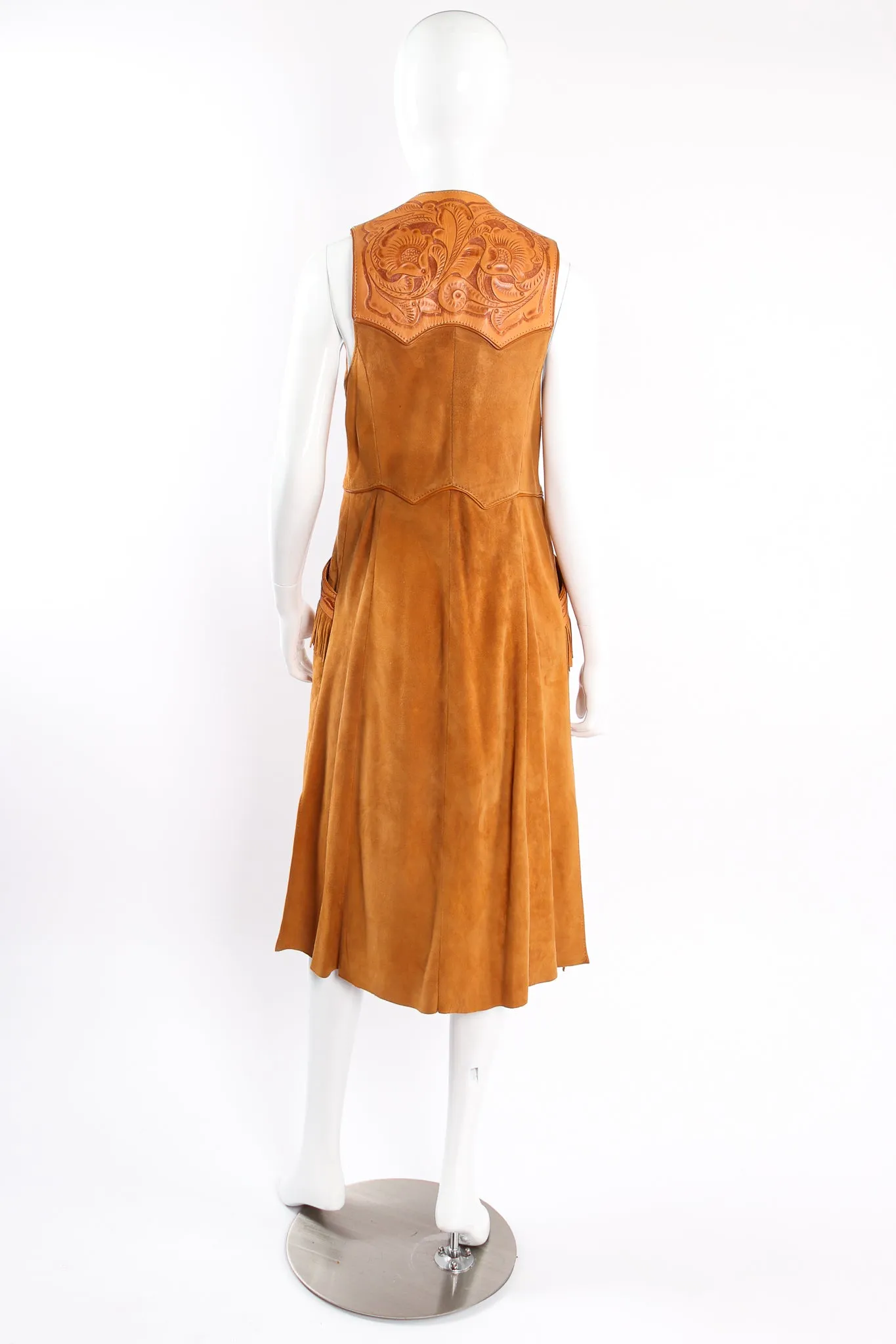 Suede Tassel Vest Overcoat