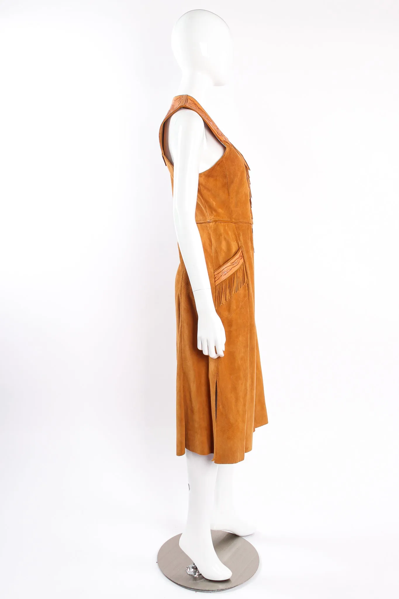 Suede Tassel Vest Overcoat