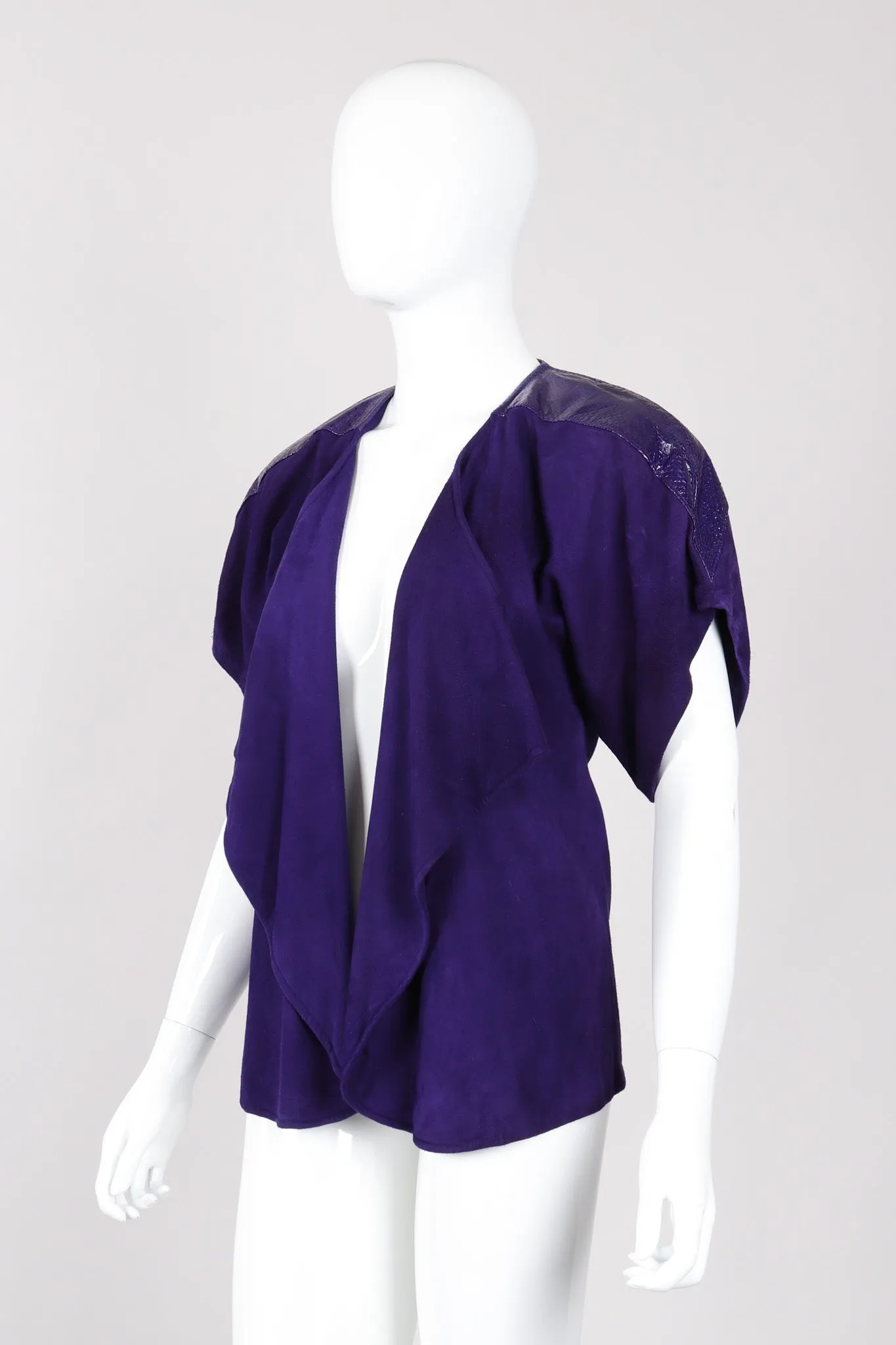 Suede Top Skirt & Jacket Set