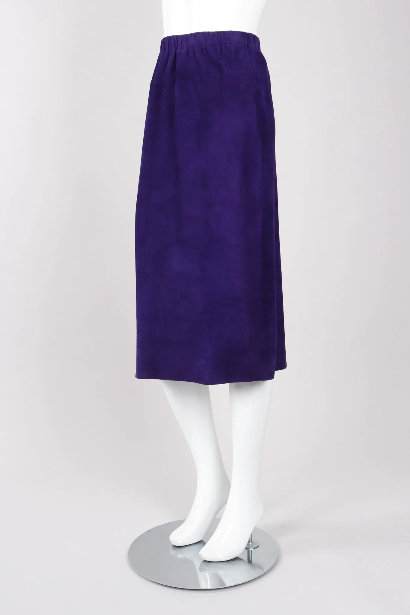 Suede Top Skirt & Jacket Set