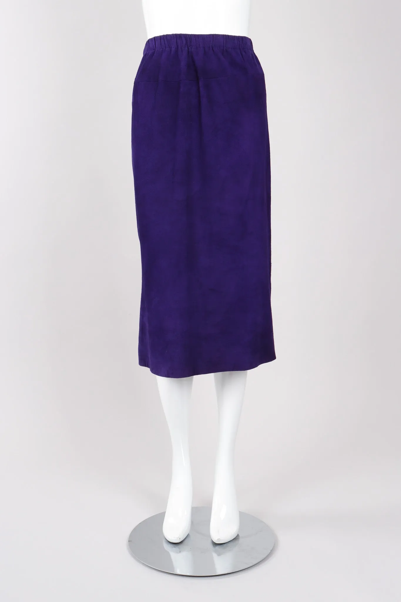 Suede Top Skirt & Jacket Set