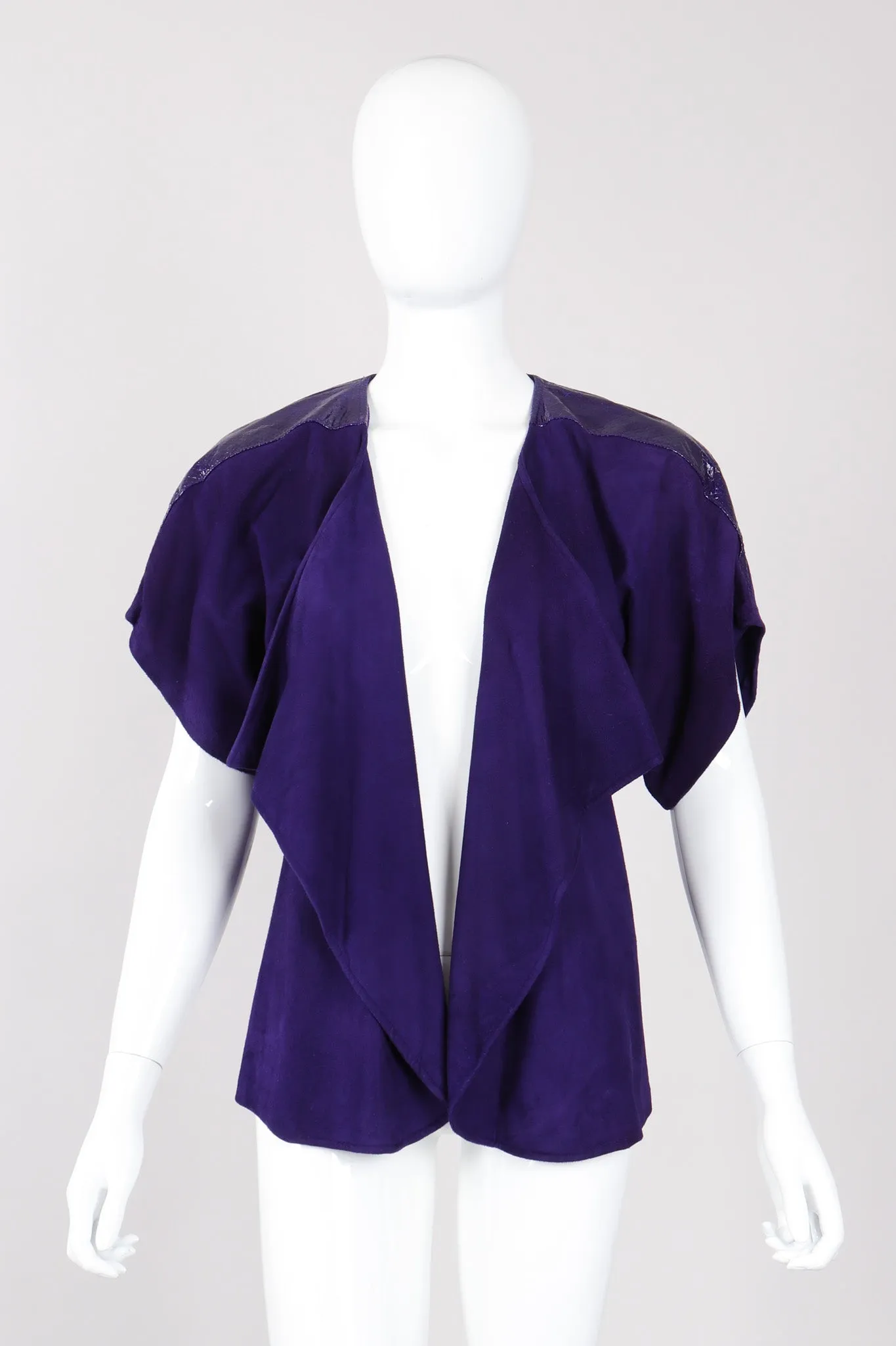 Suede Top Skirt & Jacket Set