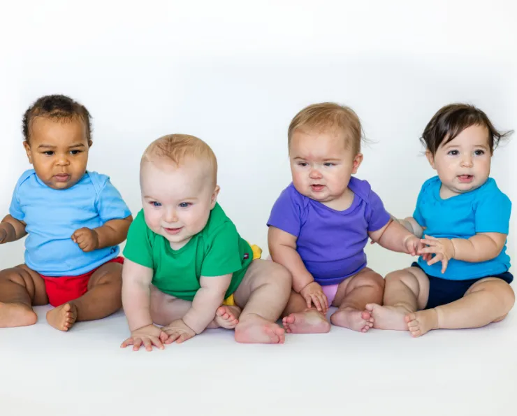 Super-Soft Organic Cotton Baby Rib Short Sleeve Lap Tee| Deep Purple