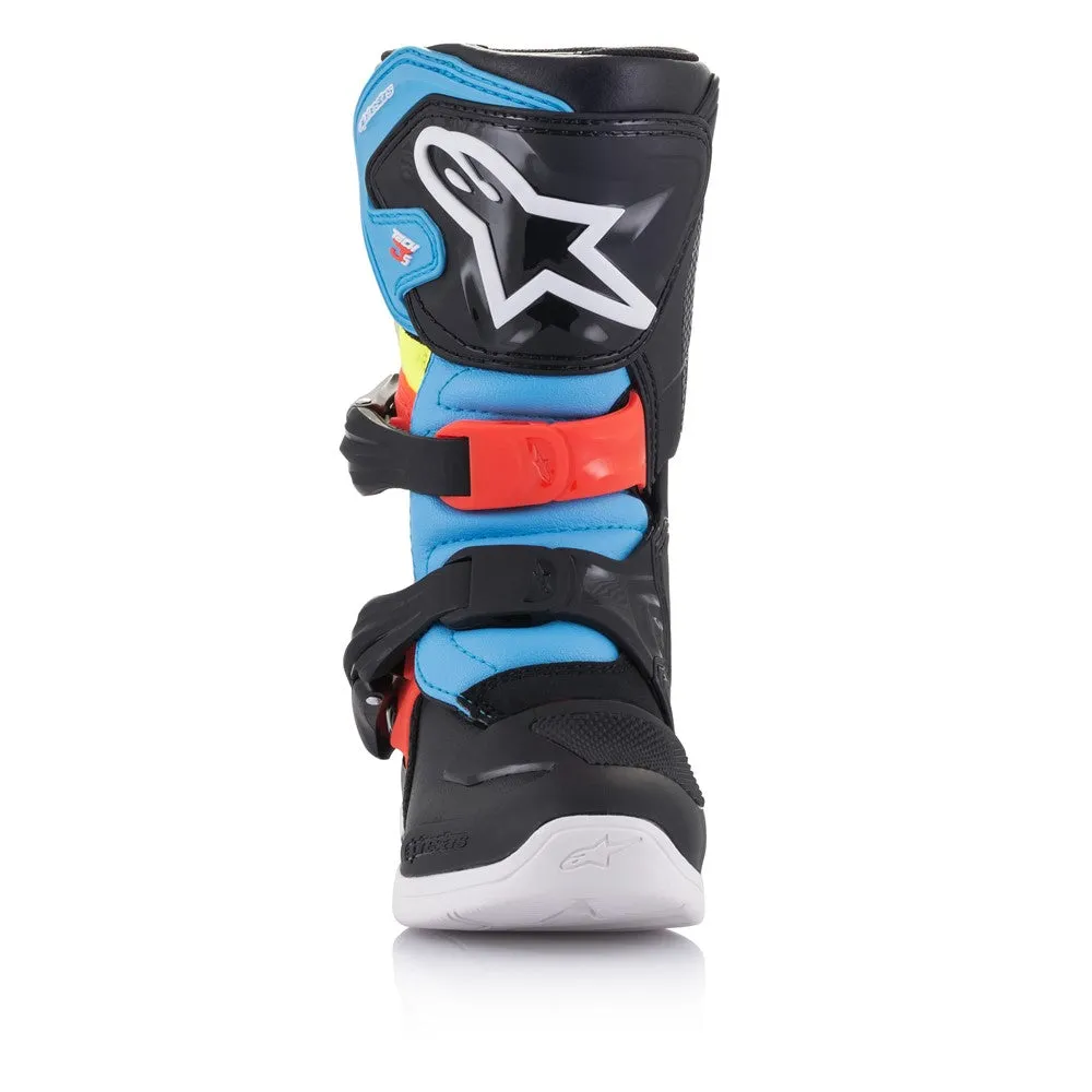 Tech-3S Kids MX Boots Black/Yellow Fluoro/Red Fluoro 11