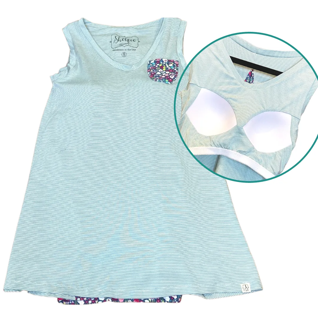 The Sleeveless Tunic with Built In Shelf Bra