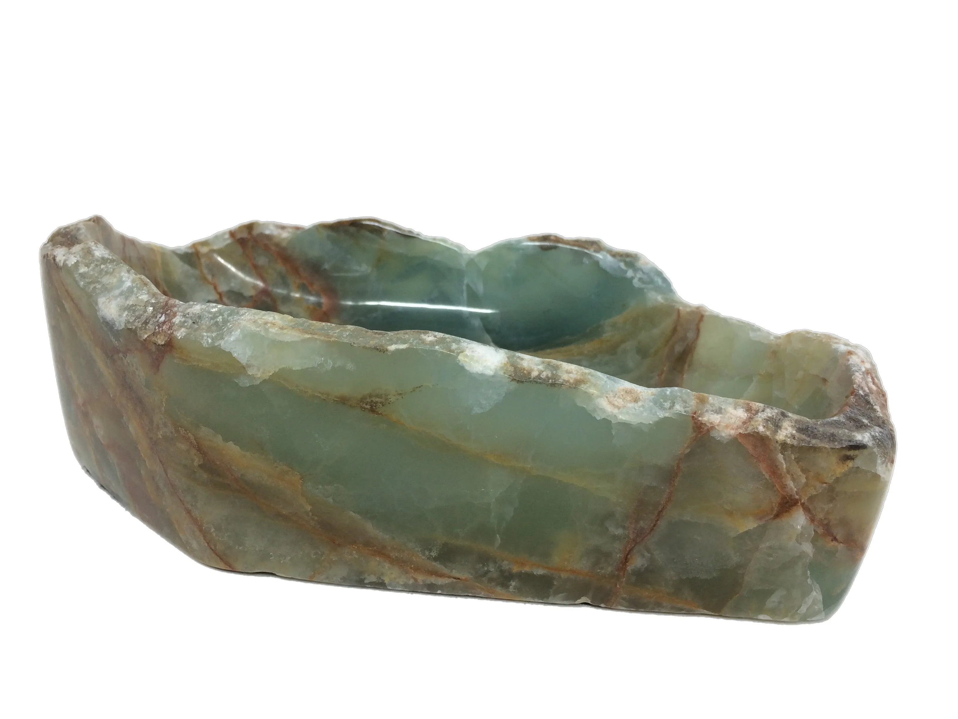 TURQUOISE ONYX SEVEN INCH RECTANGULAR CENTERPIECE