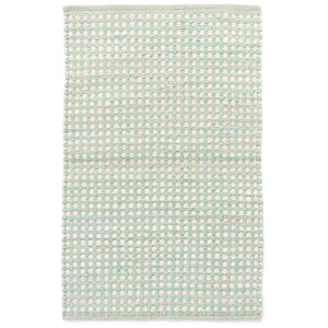 Turquoise Woven Raggedy Rug