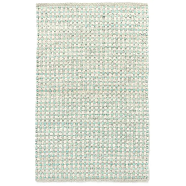 Turquoise Woven Raggedy Rug