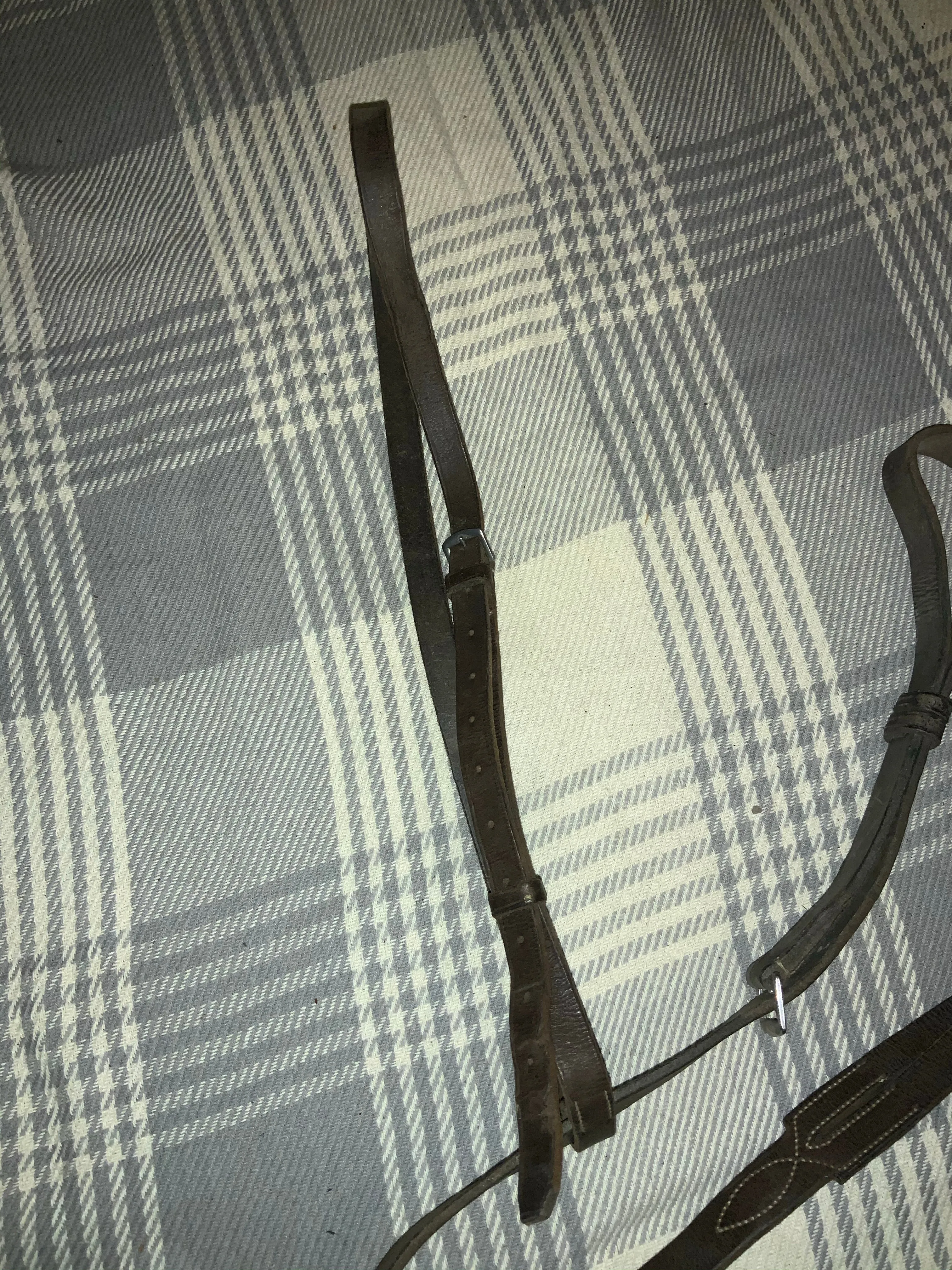 Used pony running martingale brown with light stitching FREE POSTAGE