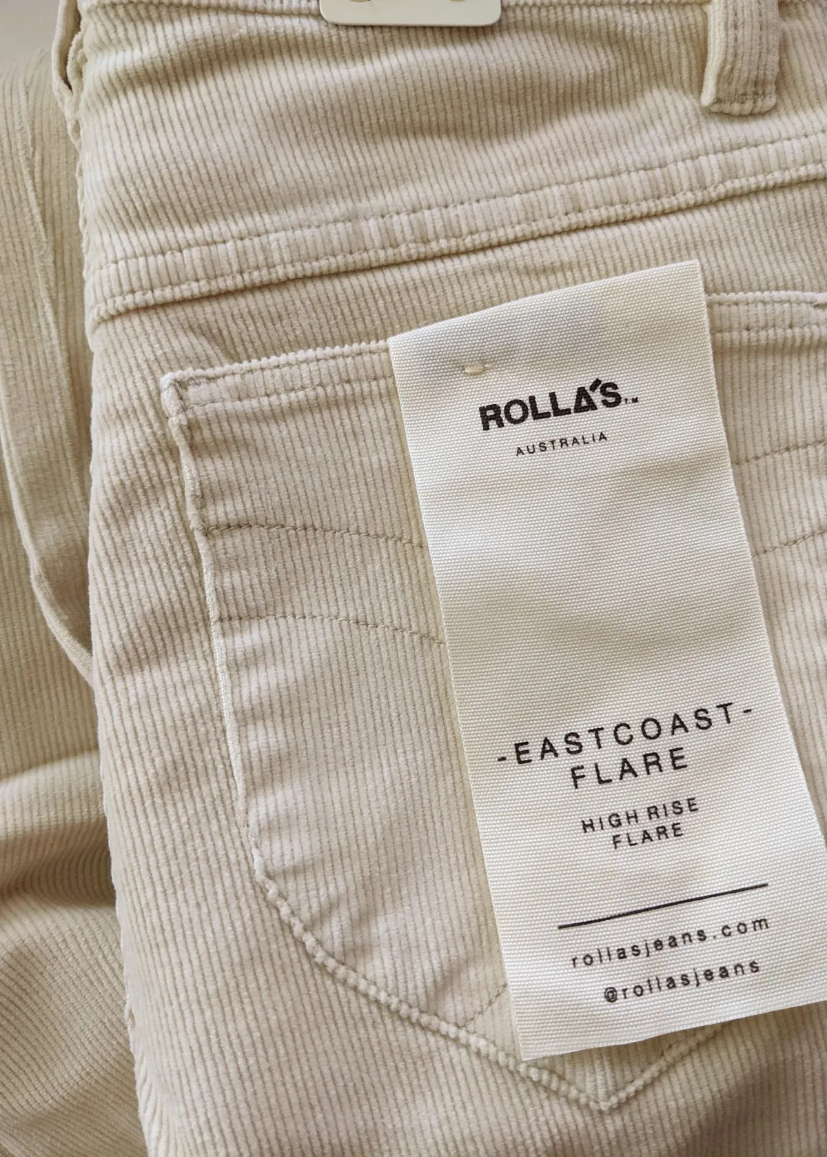 Vanilla Cream Corduroy Eastcoast Flares  <br><I>almost gone! </I>