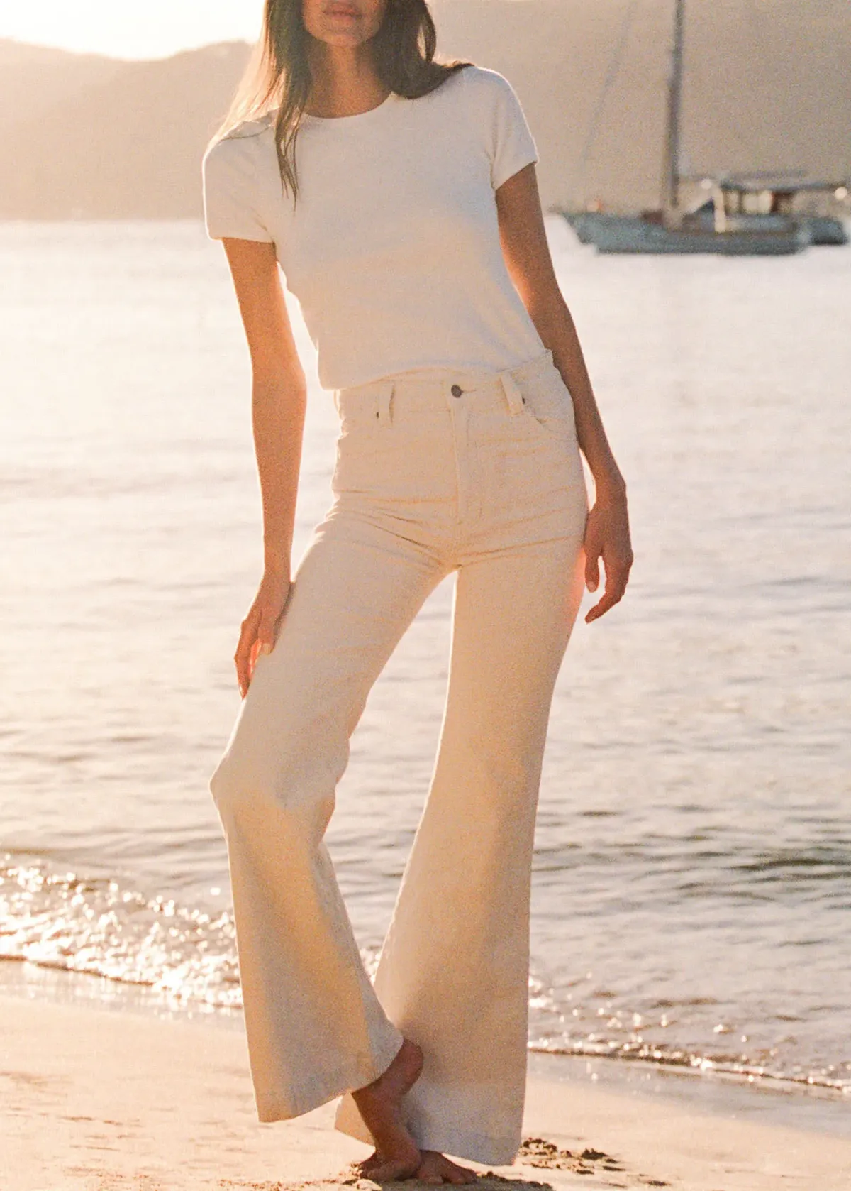 Vanilla Cream Corduroy Eastcoast Flares  <br><I>almost gone! </I>