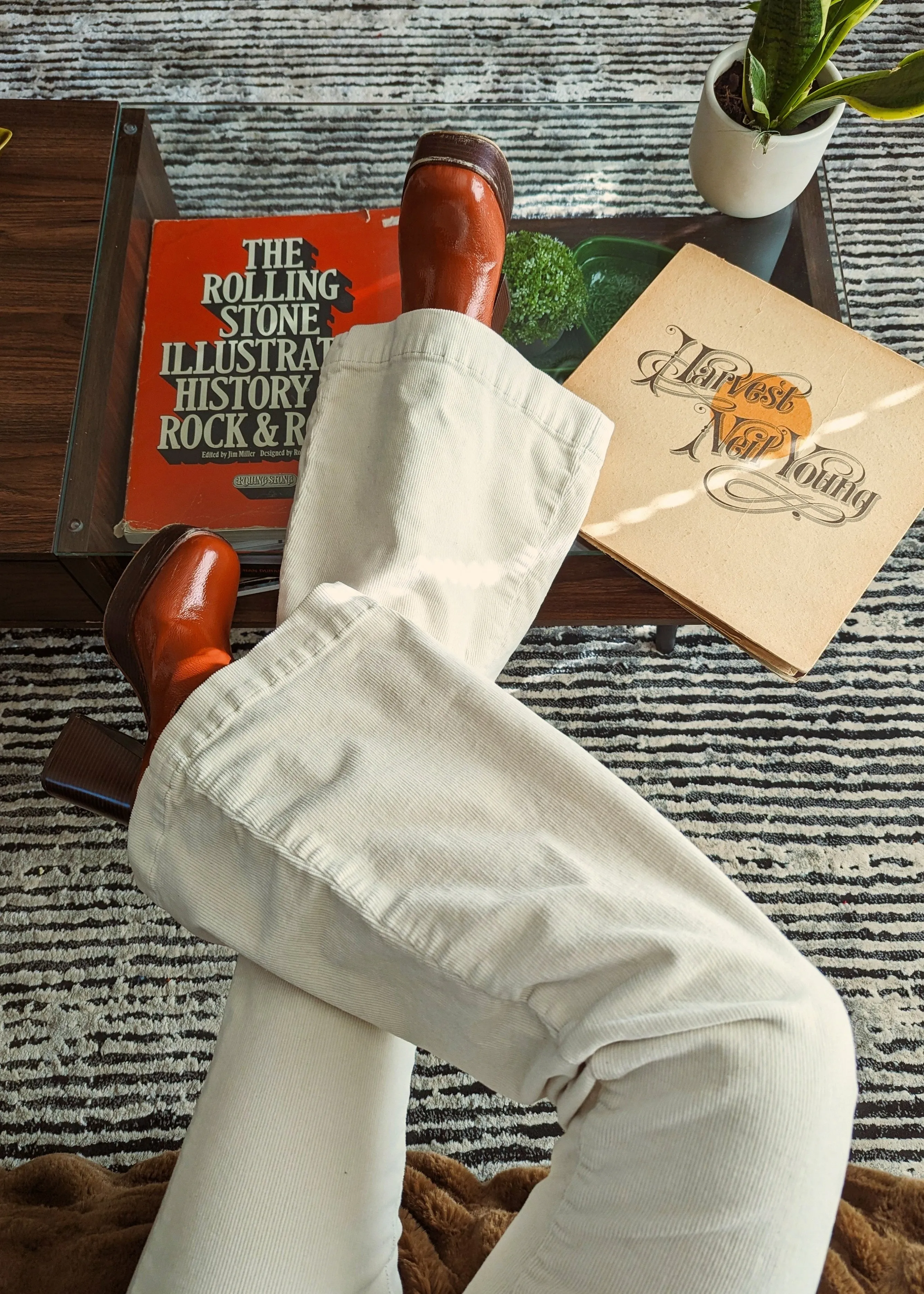 Vanilla Cream Corduroy Eastcoast Flares  <br><I>almost gone! </I>