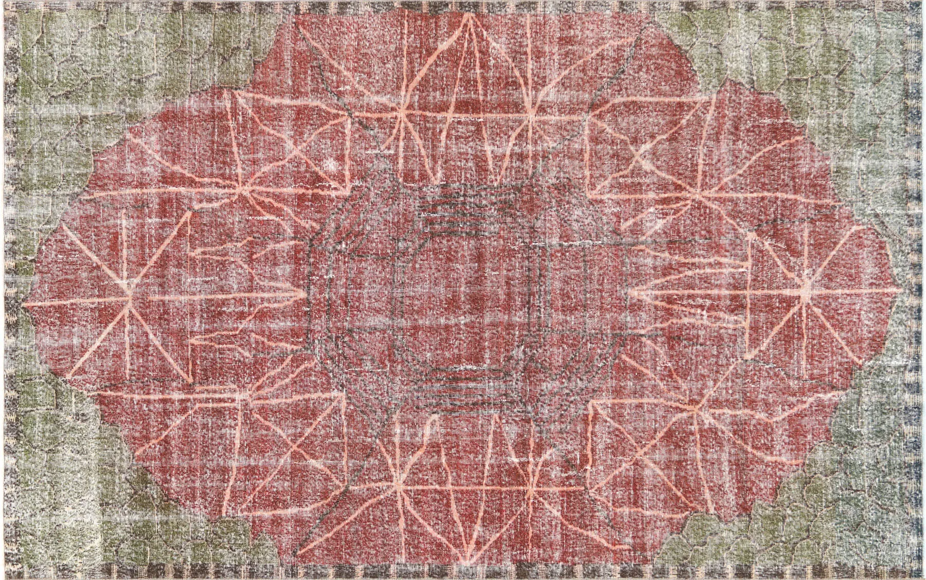 Vintage Turkish Mid-Century-Modern Rug - 6'6" x 10'3"