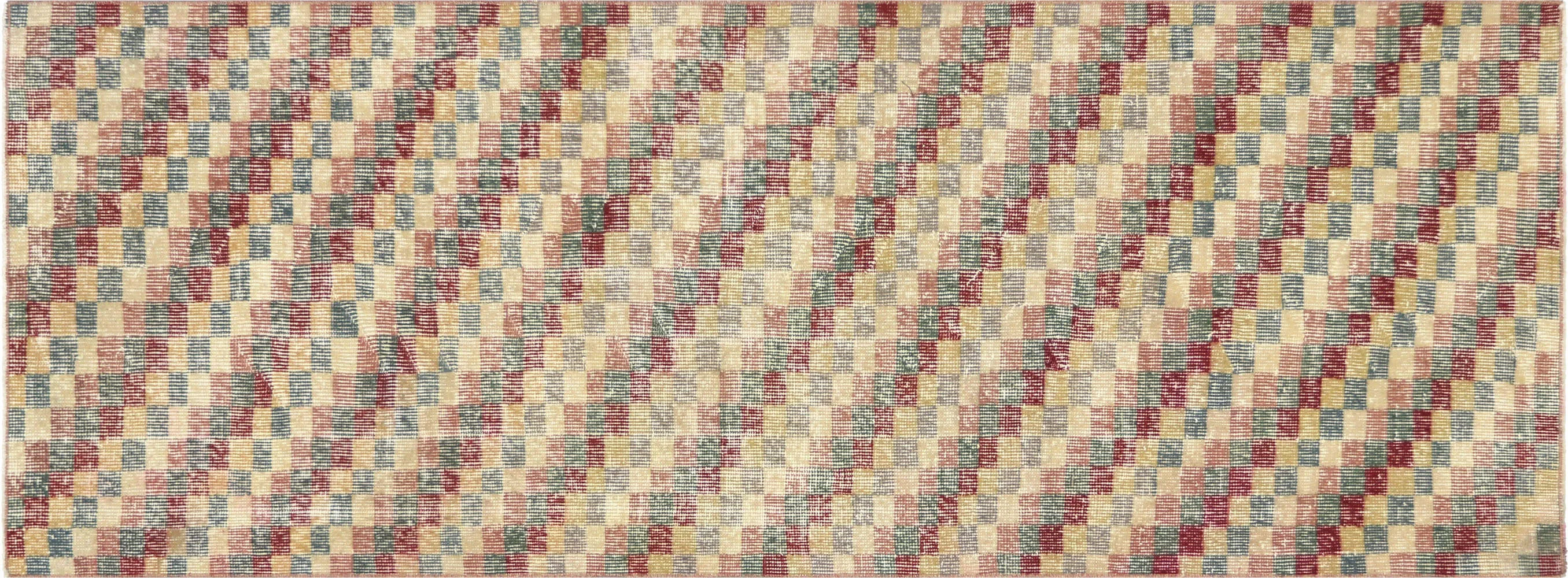 Vintage Turkish Mid-Century-Modern Runner - 2'10" x 7'6"
