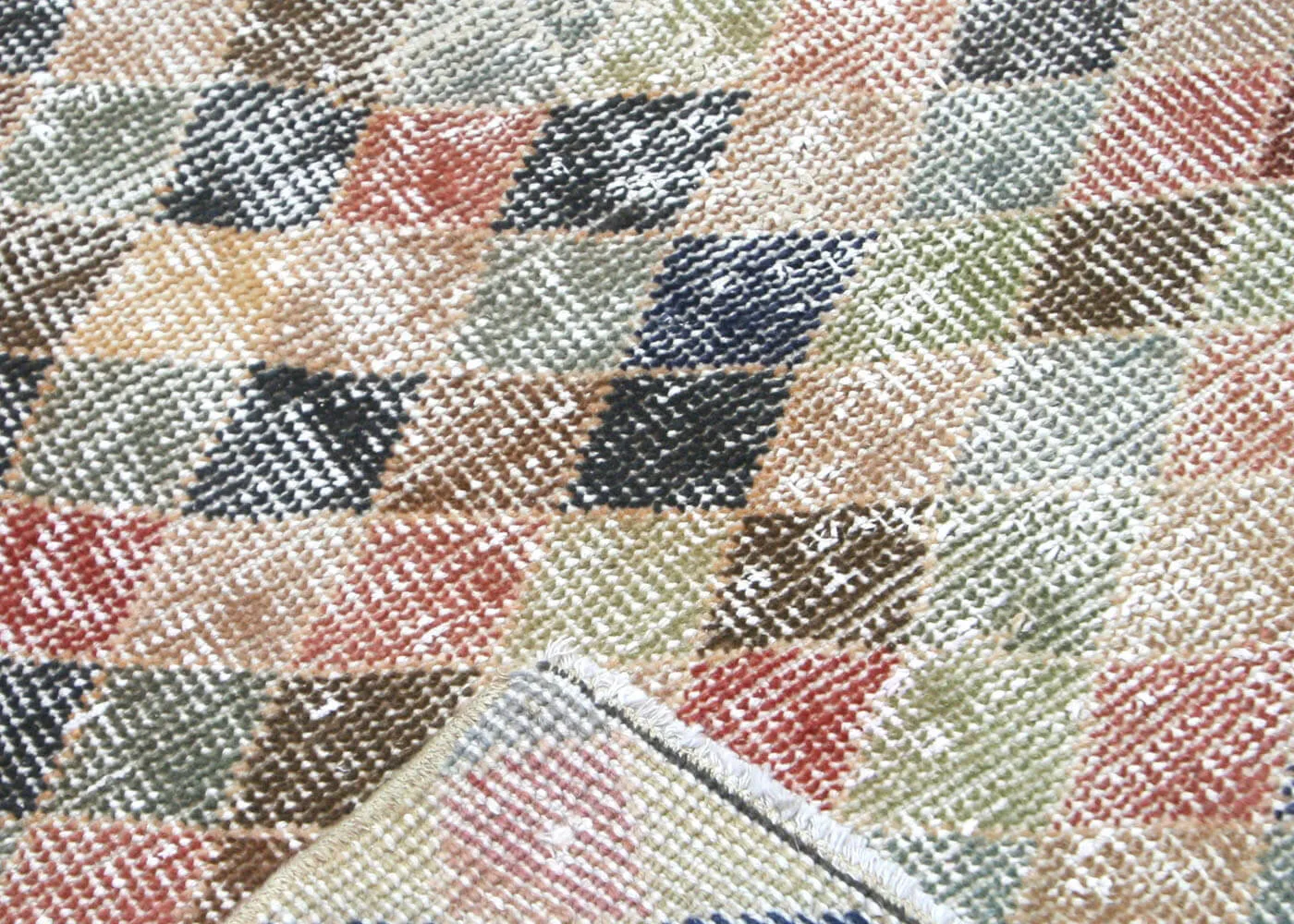 Vintage Turkish Mid-Century-Modern Runner - 3'2" x 8'8"