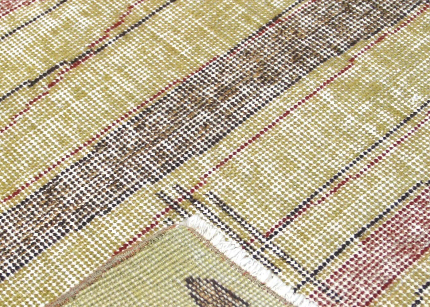 Vintage Turkish Mid-Century-Modern Runner - 3'4" x 10'2"