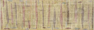 Vintage Turkish Mid-Century-Modern Runner - 3'4" x 10'2"