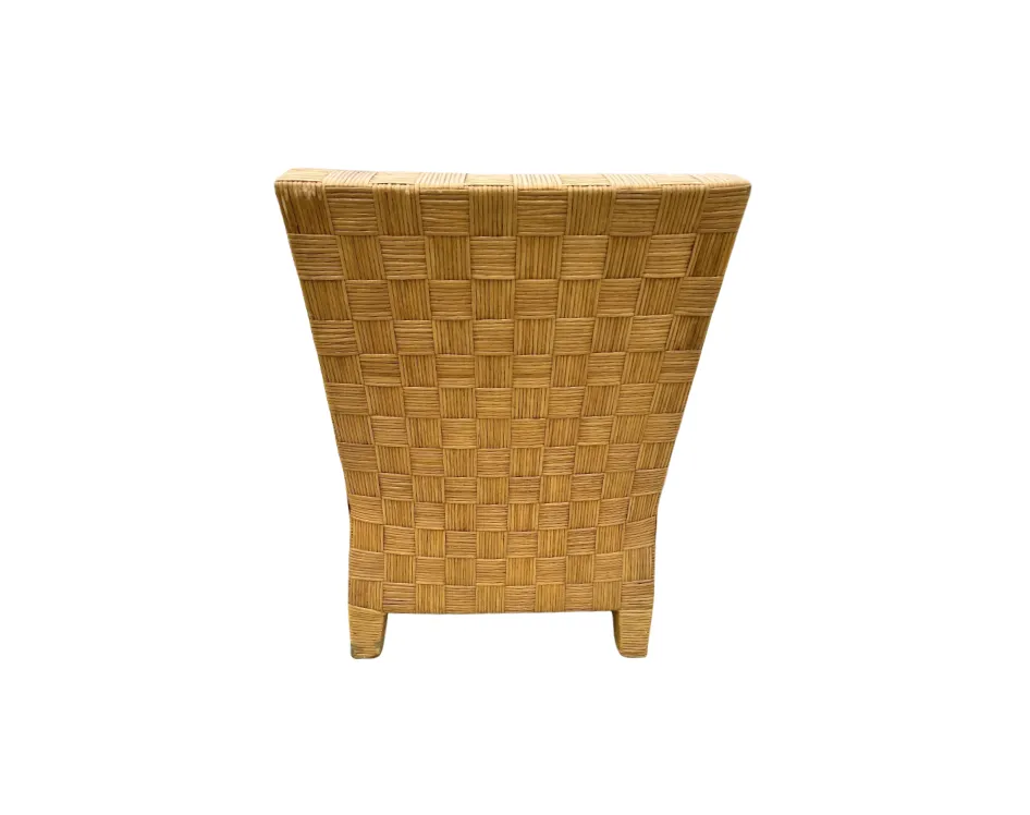 Vintage Woven Rattan Armchair