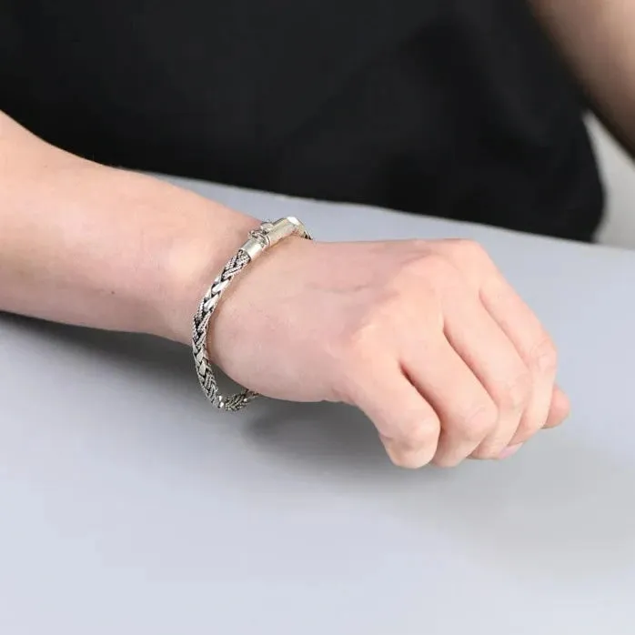 Vintage Woven Whip Chain Men's Bracelet