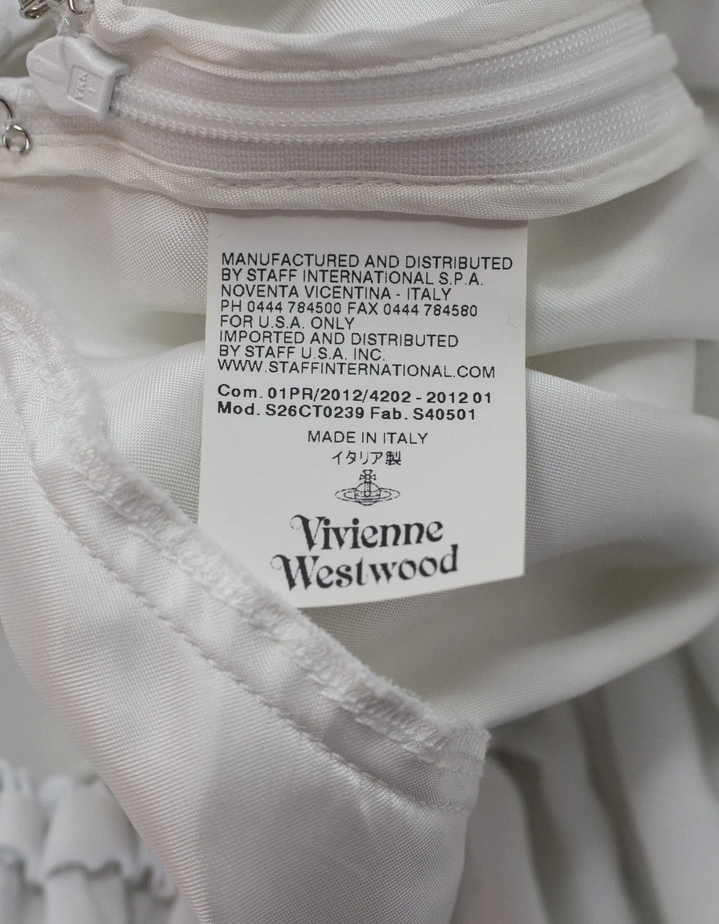 Vivienne Westwood Red Label White Asymmetrical Dress Sz IT40