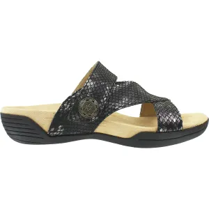 Women's Halsa Desiree Black/Silver Multi Metallic Reptile Leather