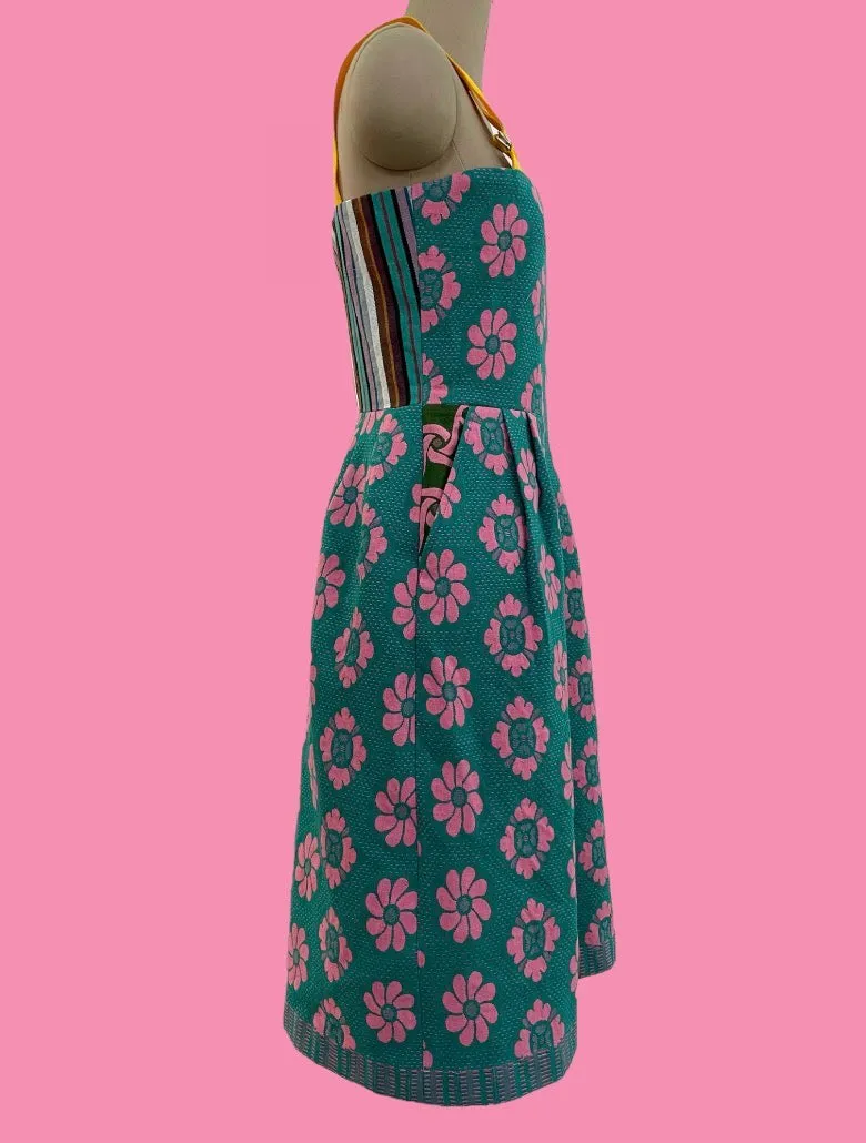 Woven Flower Strap Dress
