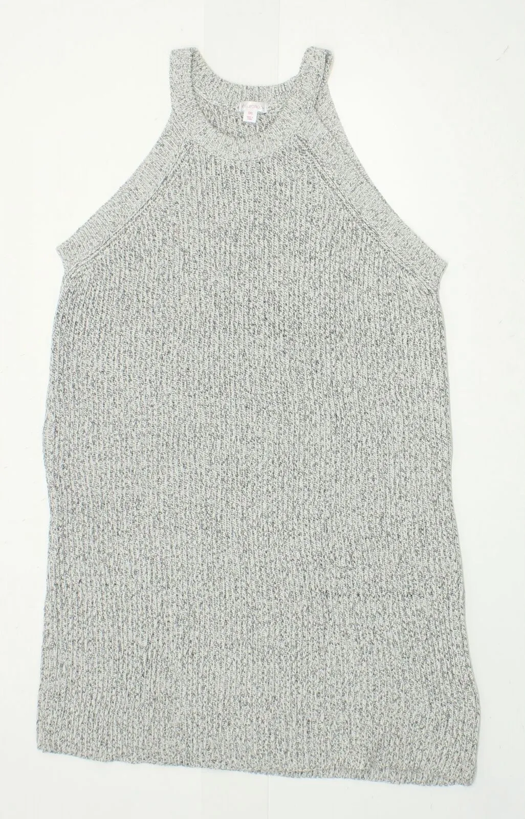 Xhilaration Women's High Neck Sleeveless Sweater Dress Grey XXL