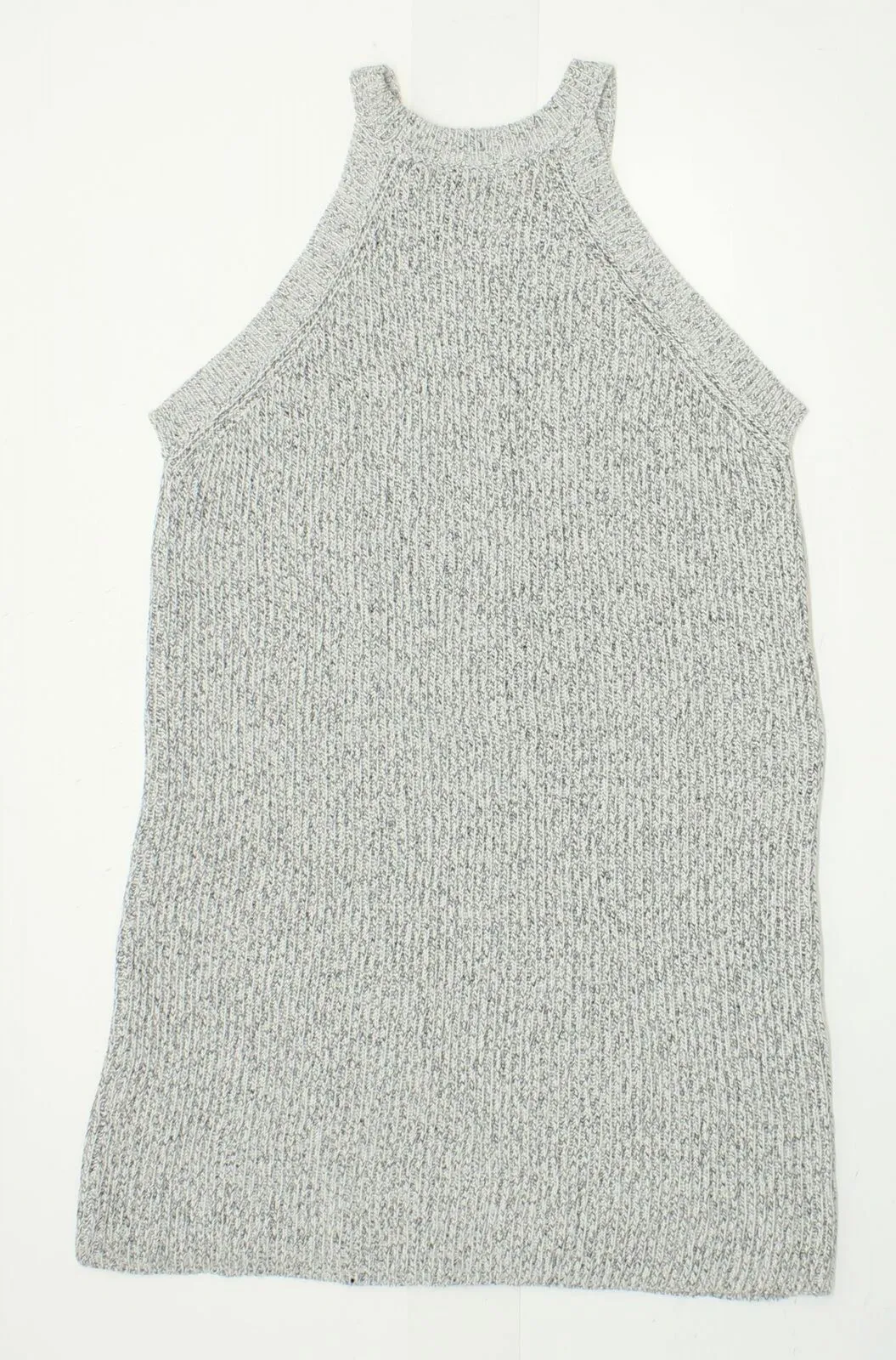 Xhilaration Women's High Neck Sleeveless Sweater Dress Grey XXL