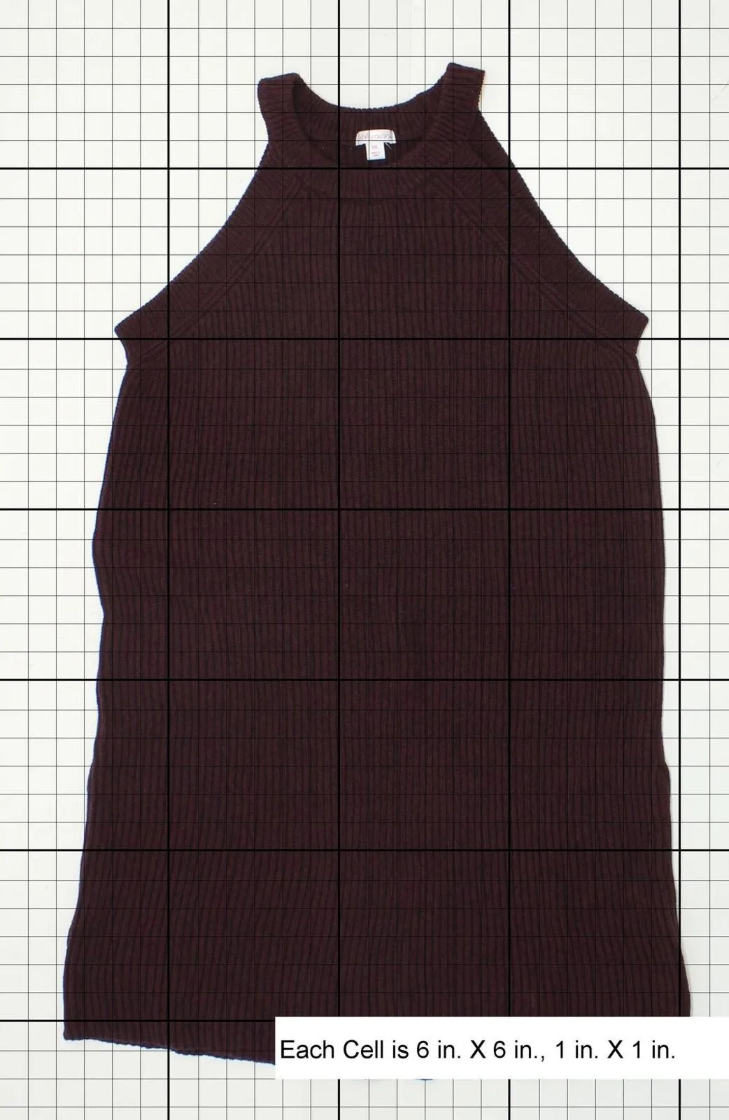 Xhilaration Women's High Neck Sleeveless Sweater Dress Maroon XXL