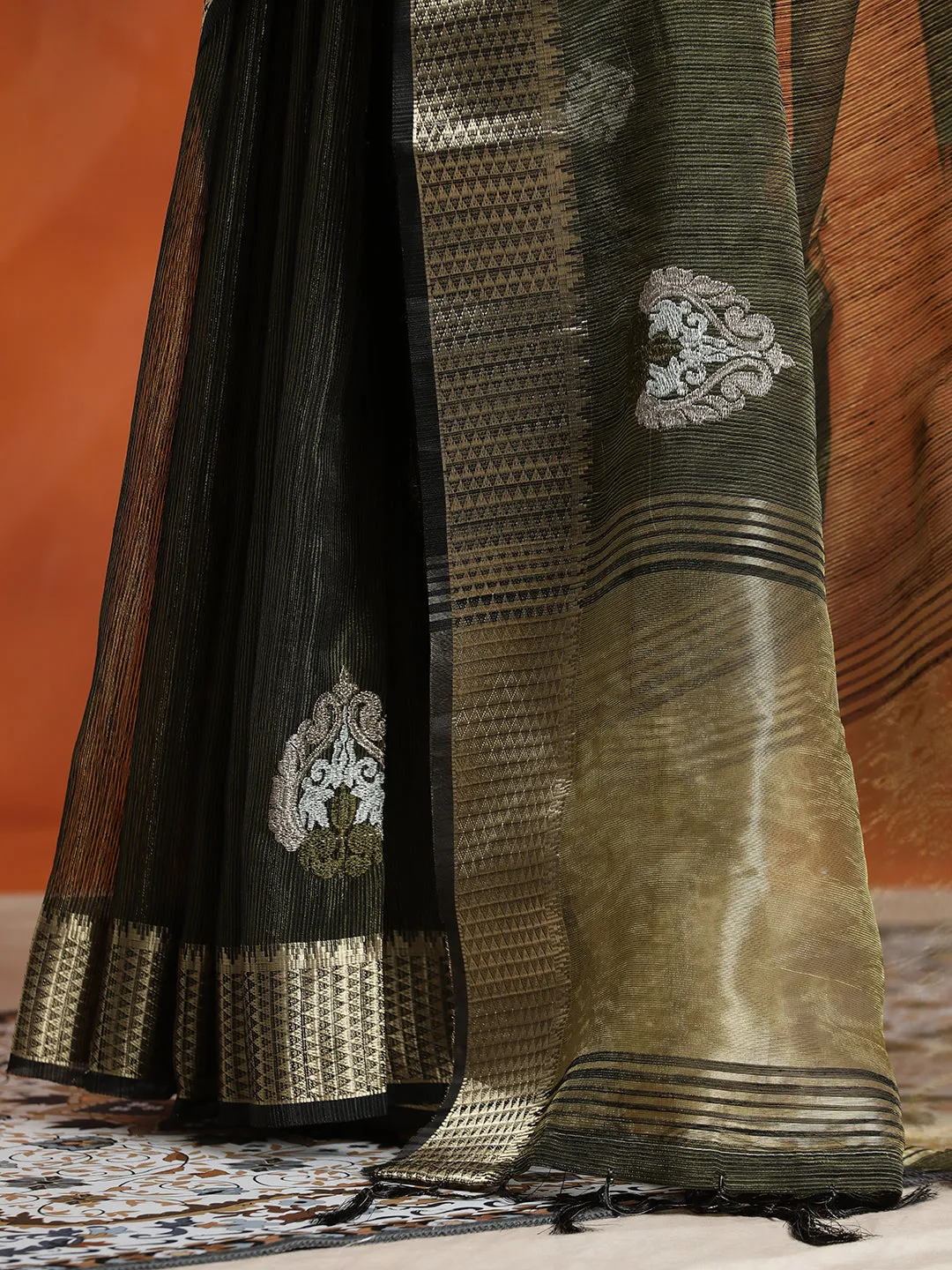 Zari Woven Party Wear Organza Saree