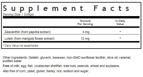 ZEAXANTHIN PLUS LUTEIN, SGELS